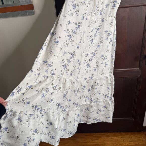 Reformation Cream Floral Off-Shoulder Midi Dress - Picture 5 of 9